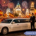 Spain World Champions celebration with Spanish flags and Atlas Limousine luxury transportation for championship events