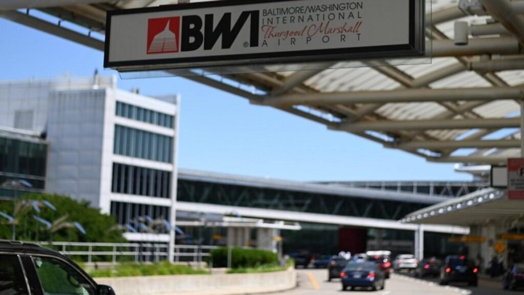 “Atlas Limousine BWI Airport car service at Baltimore/Washington International Airport terminal”