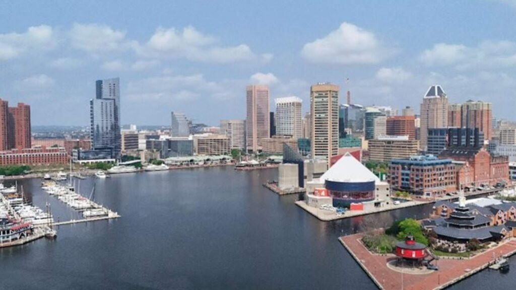 Downtown Baltimore Maryland skyline and Inner Harbor view | Washington Limo Service